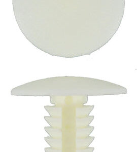 Ford & Holden - White Christmas Tree Clip 20mm Long, 7.6mm Diameter (Qty 20)