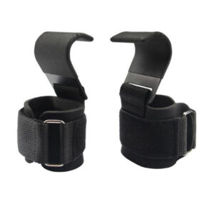 Weight Lifting Iron Hook Bar Gym Wrist Support Satraps Non Slip