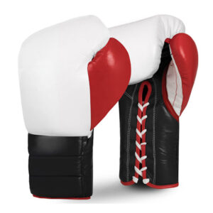Black/White And Red Fighter  Gloves