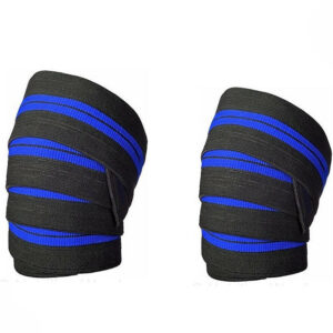Blue And Black Style Knee Wraps