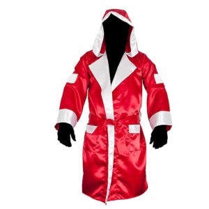 Boxing Gown Red & White