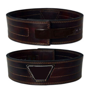Ized Power Lifting Belt Brown& Golden Lines