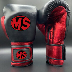 Red Metallic Boxing Gloves For Professionals